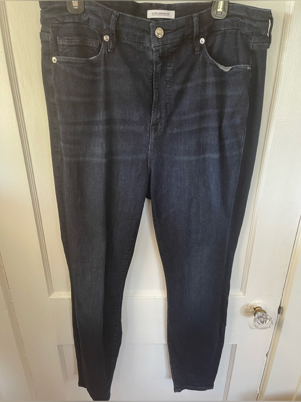 Good American size 16, Dark Indigo Skinny High-Rise Jeans, only worn a few times